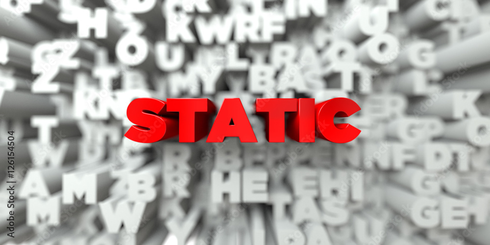 STATIC - Red text on typography background - 3D rendered royalty free stock image. This image can be used for an online website banner ad or a print postcard. STATIC - Red text on typography background - 3D rendered royalty free stock image. This image can be used for an online website banner ad or a print postcard.