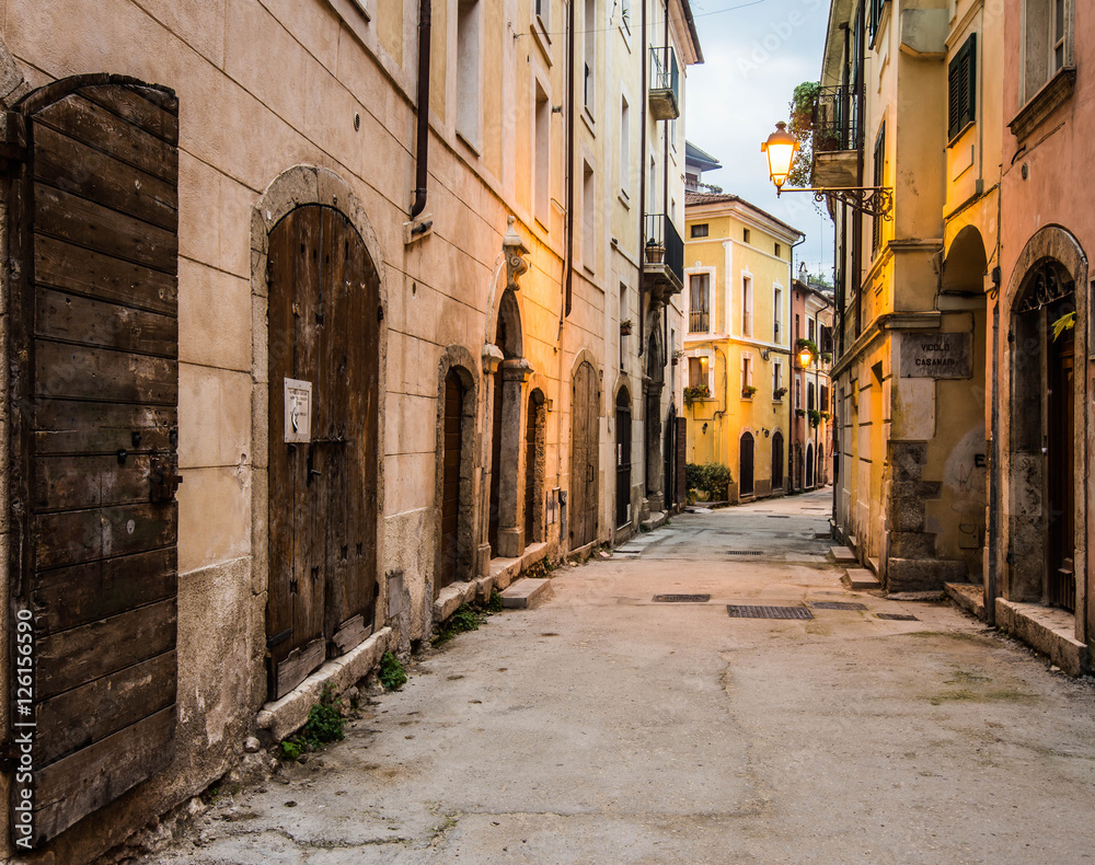 Fototapeta premium Alley of Canceglie, Sora, Ciociaria, Italy