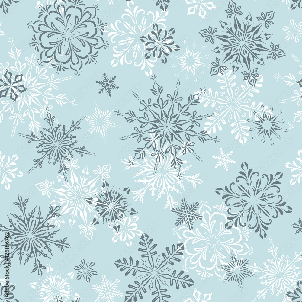 Winter seamless pattern with snowflakes. Winter seamless pattern with snowflakes.