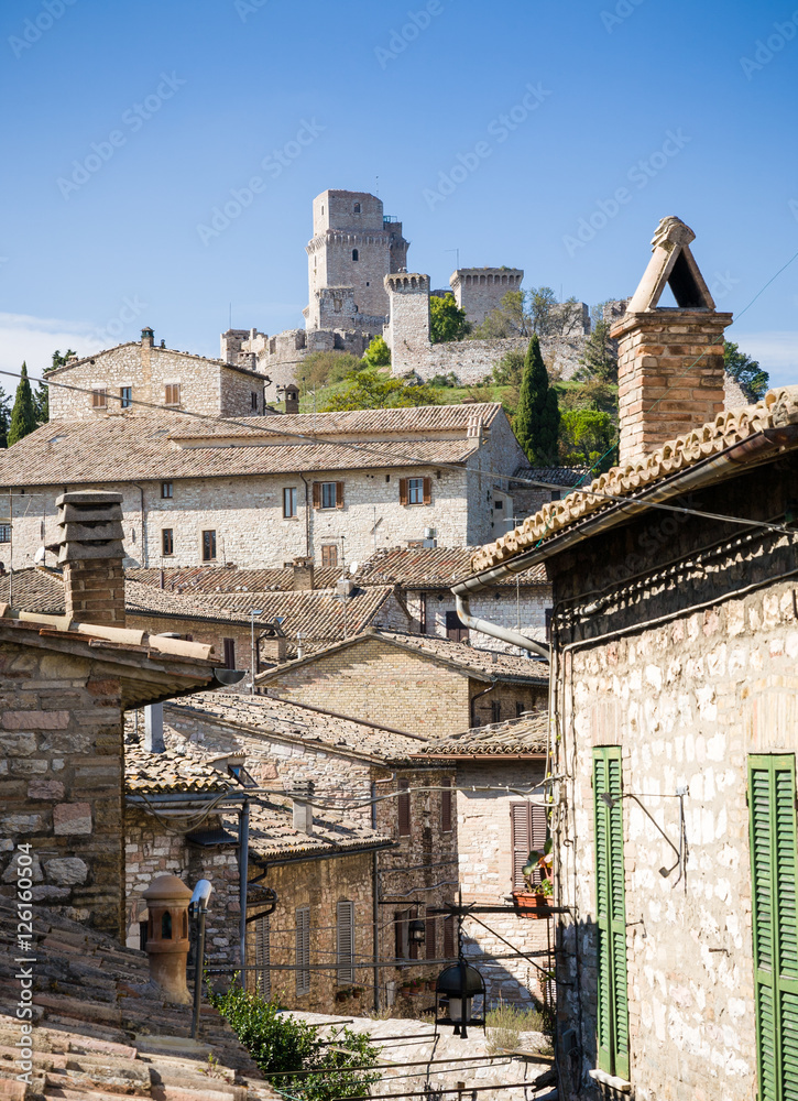 Obraz premium Rocca Maggiore, Assisi