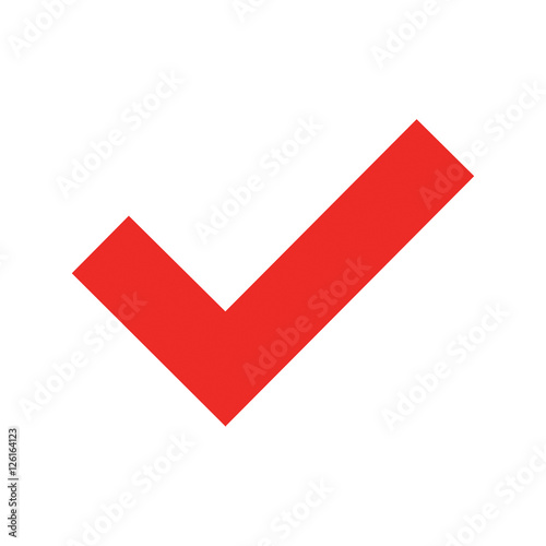 Free Download Print vector illustration red check mark on a white background - GFXLoad
