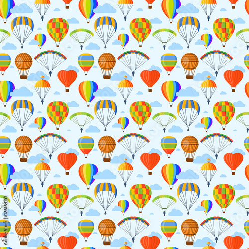 Ballon aerostat transport vector set.