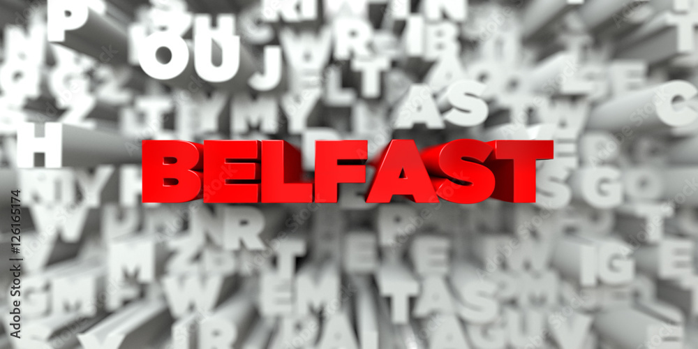 BELFAST - Red text on typography background - 3D rendered royalty free stock image. This image can be used for an online website banner ad or a print postcard. BELFAST - Red text on typography background - 3D rendered royalty free stock image. This image can be used for an online website banner ad or a print postcard.