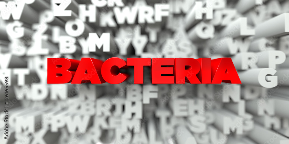 BACTERIA - Red text on typography background - 3D rendered royalty free stock image. This image can be used for an online website banner ad or a print postcard. BACTERIA - Red text on typography background - 3D rendered royalty free stock image. This image can be used for an online website banner ad or a print postcard.