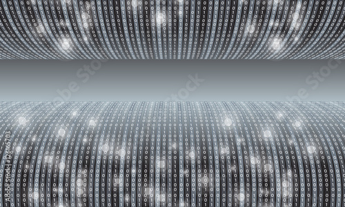 Dark futuristic vector backdrop and binary code