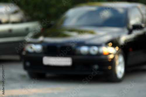 Blurred view of car