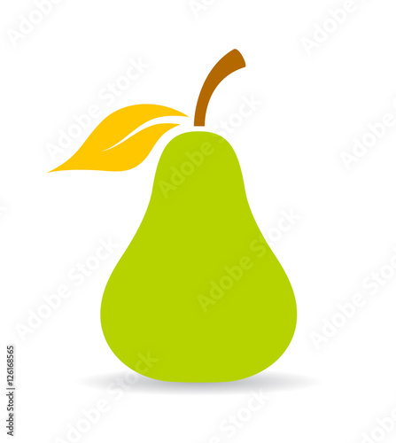 Pear vector cartoon icon