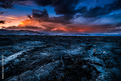 Storm Clouds over Craters of the Moon Idaho Landscape