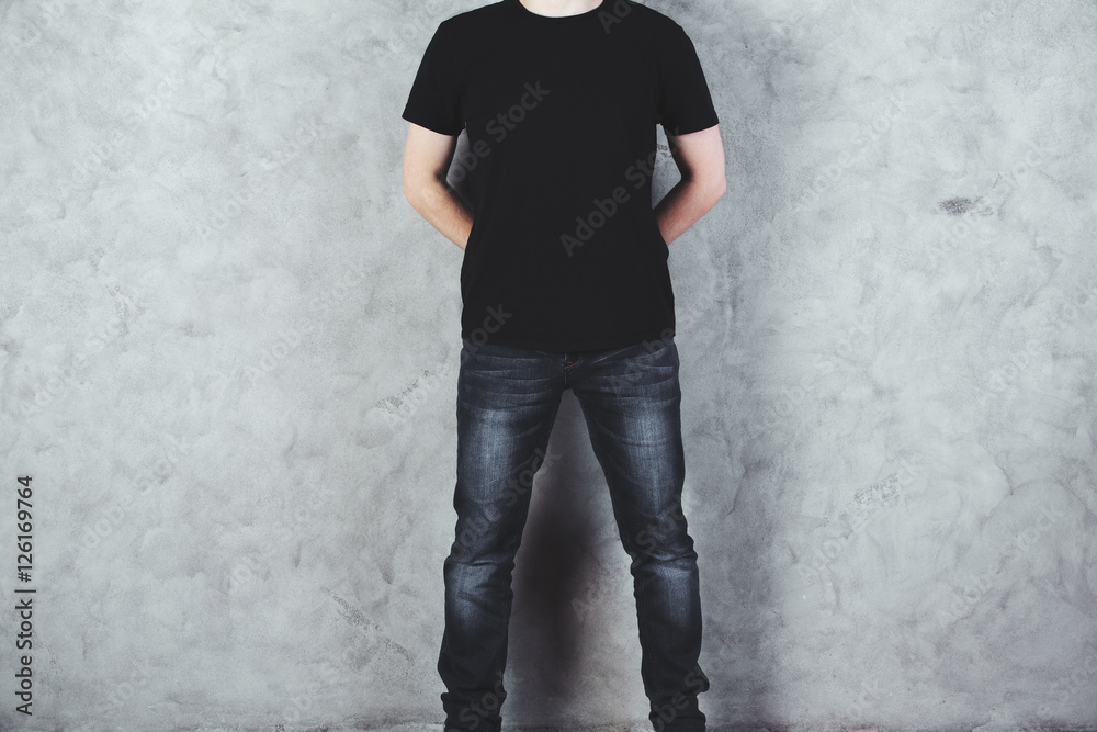 Man in black t-shirt Man in black t-shirt