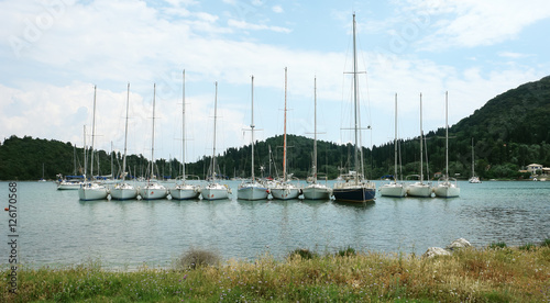 Line of the yachts. photo