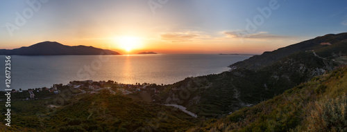 Adriatic sea sunset view (Orikum, Albania).