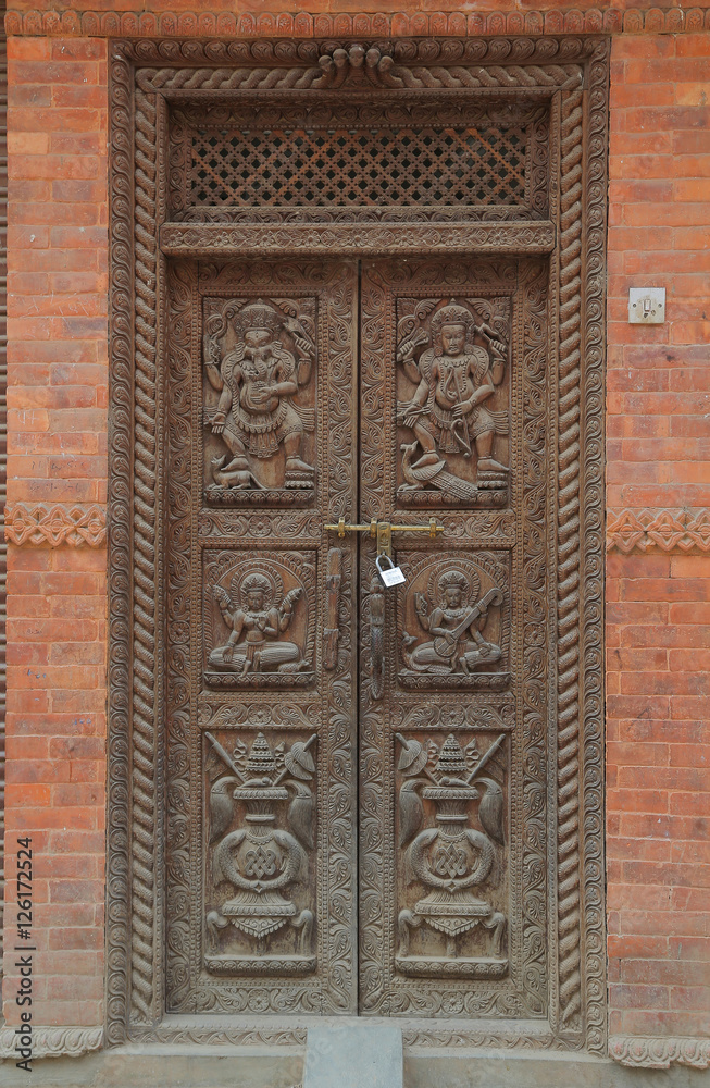 Door in Banepa, Nepal