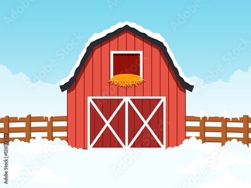 Barn in Winter.