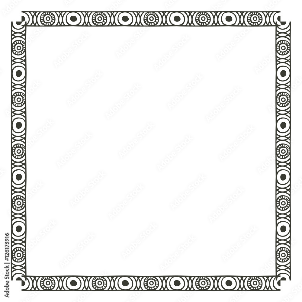 boho frame icon. Bohemic ornament indian and decoration theme. Black and white design. Vector illustration boho frame icon. Bohemic ornament indian and decoration theme. Black and white design. Vector illustration