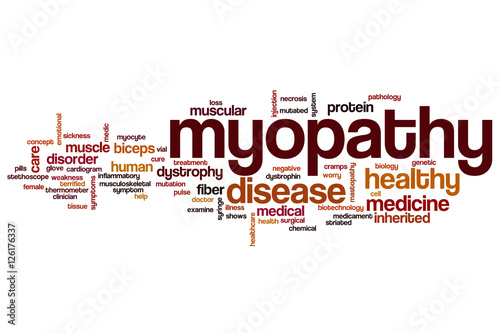 Myopathy word cloud photo