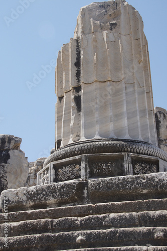 Stumps of massive stone columns photo