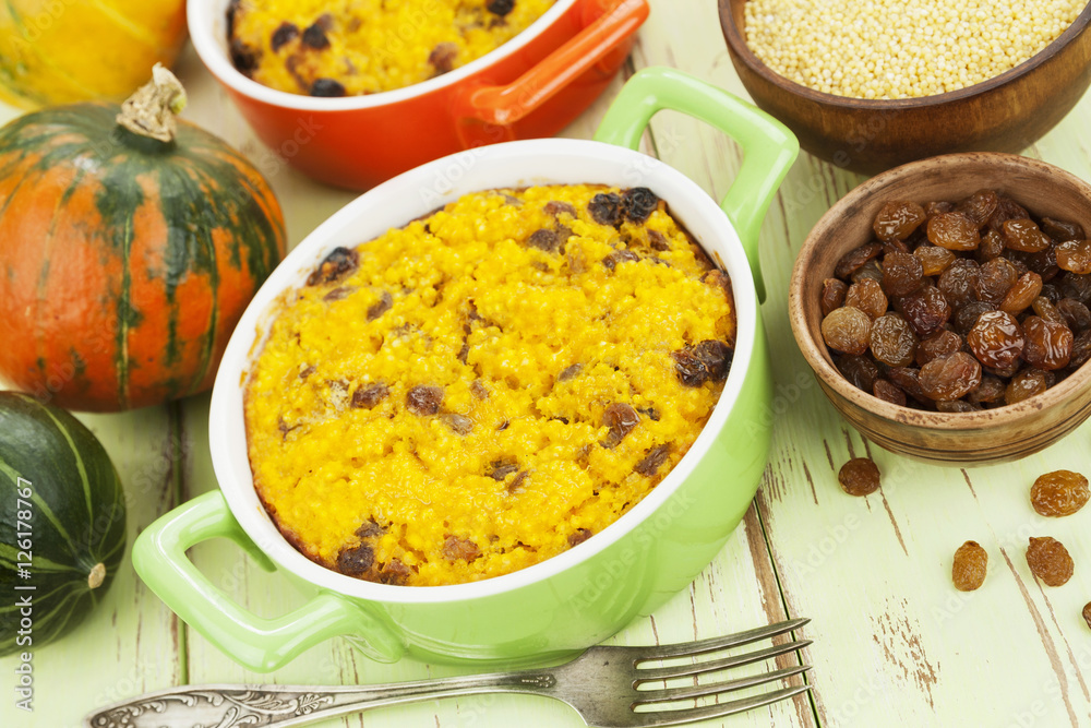 Pumpkin casserole with millet Pumpkin casserole with millet