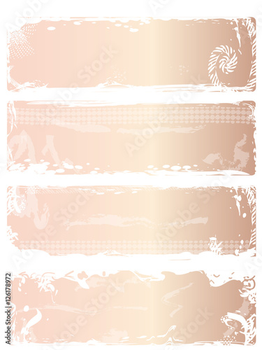 A set of 4 grunge banners with white borders and gradient color © Keith Tarrier