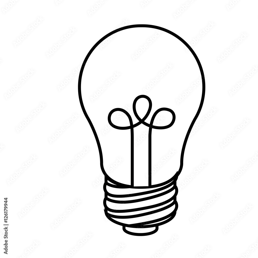 Light bulb icon. Energy power technology and electricity theme. Isolated design. Vector illustration Light bulb icon. Energy power technology and electricity theme. Isolated design. Vector illustration