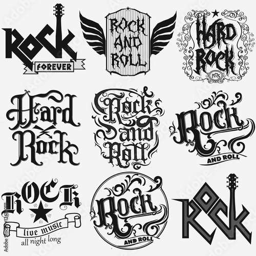 Rock music print