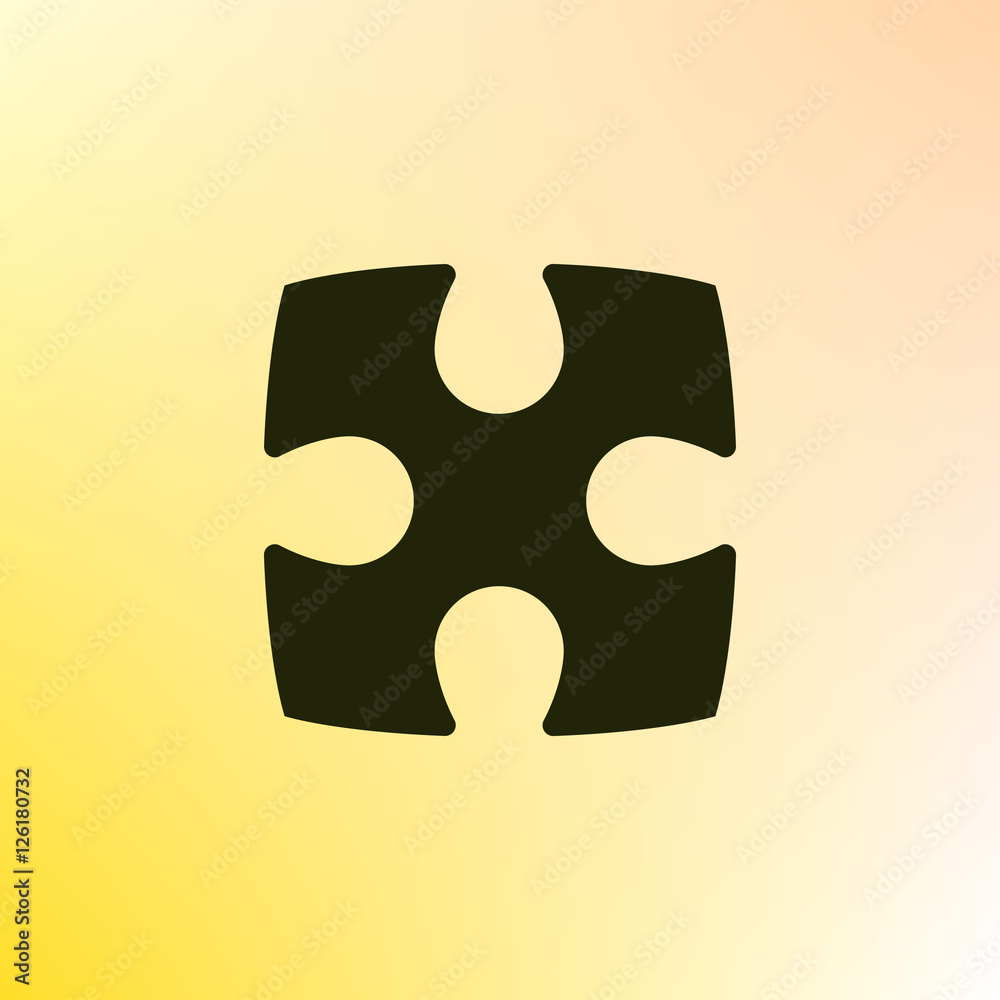 Part of paper puzzles flat icon Part of paper puzzles flat icon
