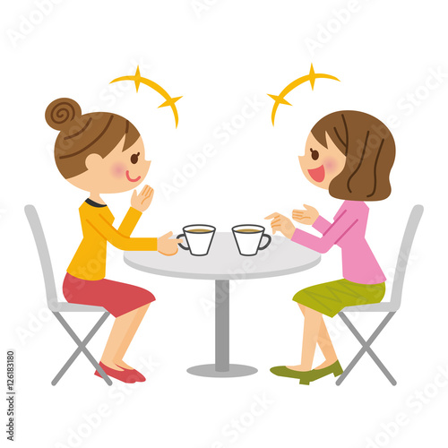 カフェ　女友達