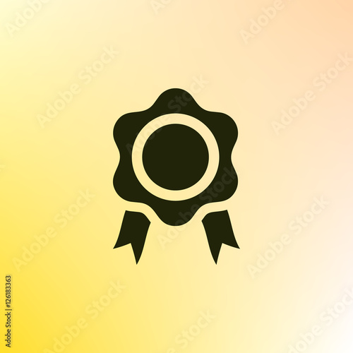 Flat paper cut style icon of seal