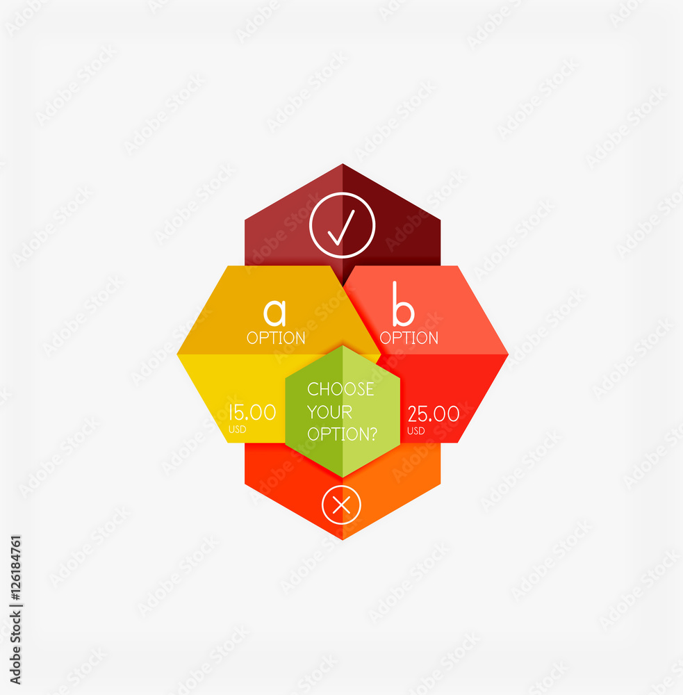 Paper infographic banners and stickers Paper infographic banners and stickers