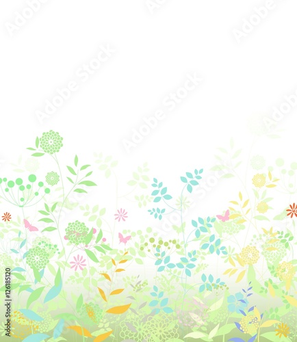 Abstract colorful floral butterfly background