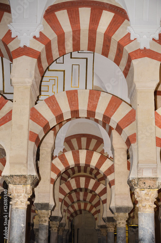 Famous Cordoba mosque interior, Cordoba, Spain. © herraez