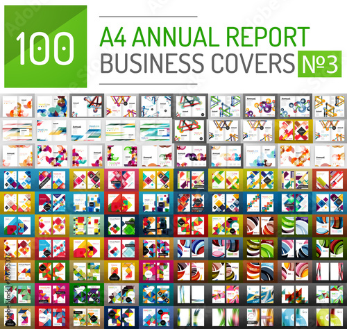Mega collection of 100 business annual report brochure templates