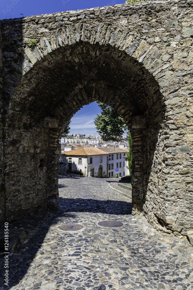 In en om het kasteel van Braganca, Portugal