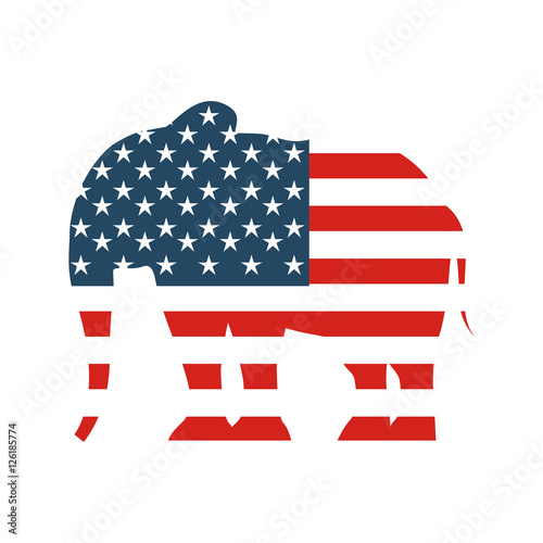 republican party emblem isolated icon vector illustration design