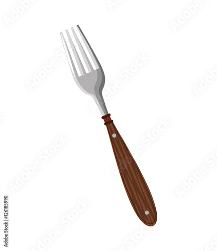 fork cutlery isolated icon vector illustration design