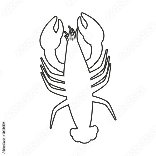 lobster seafood animal isolated icon vector illustration design © Gstudio