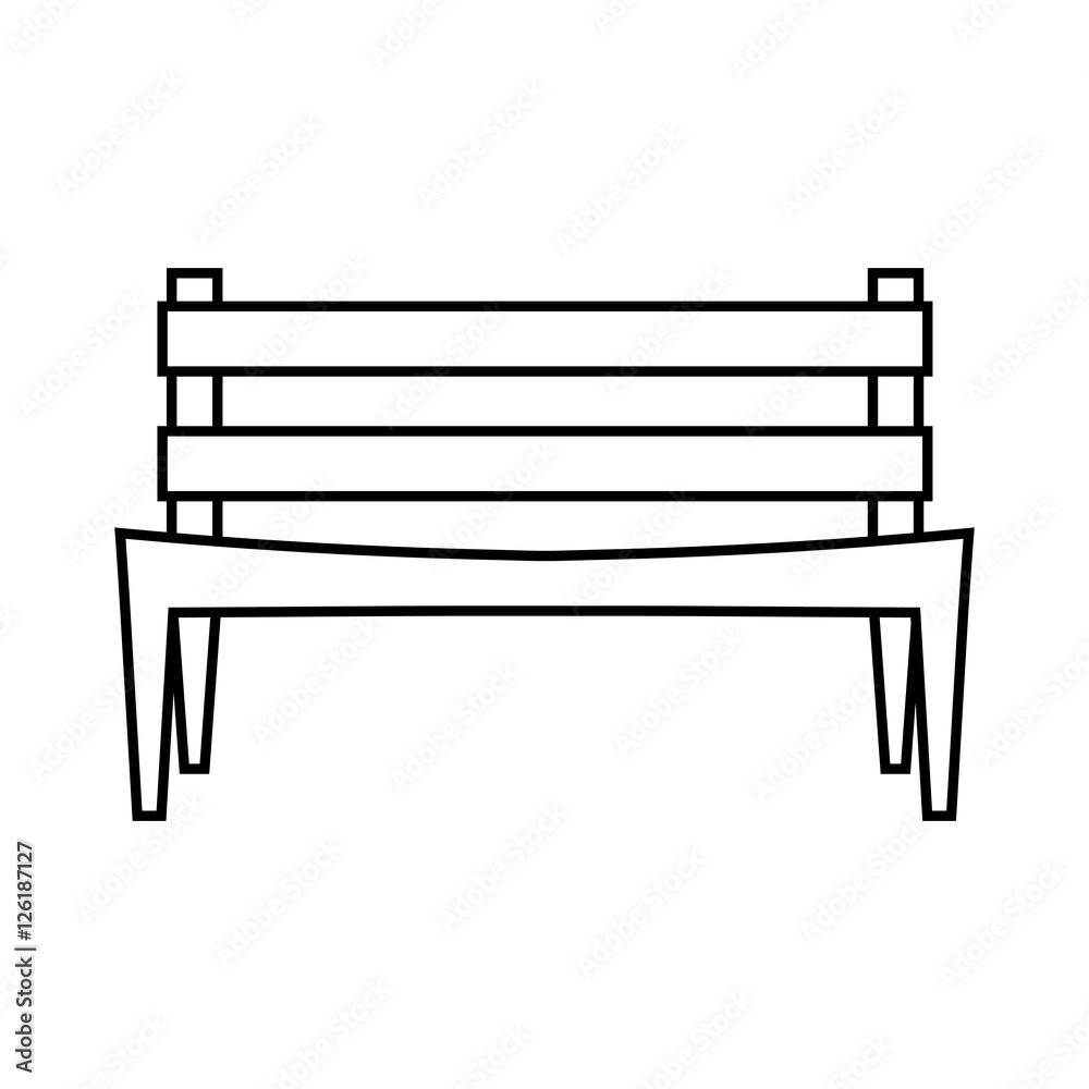 park chair isolated icon vector illustration design park chair isolated icon vector illustration design