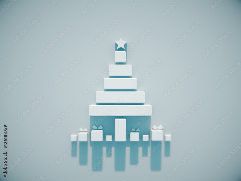 Minimal Christmas abstract background.3D rendering. Minimal Christmas abstract background.3D rendering.