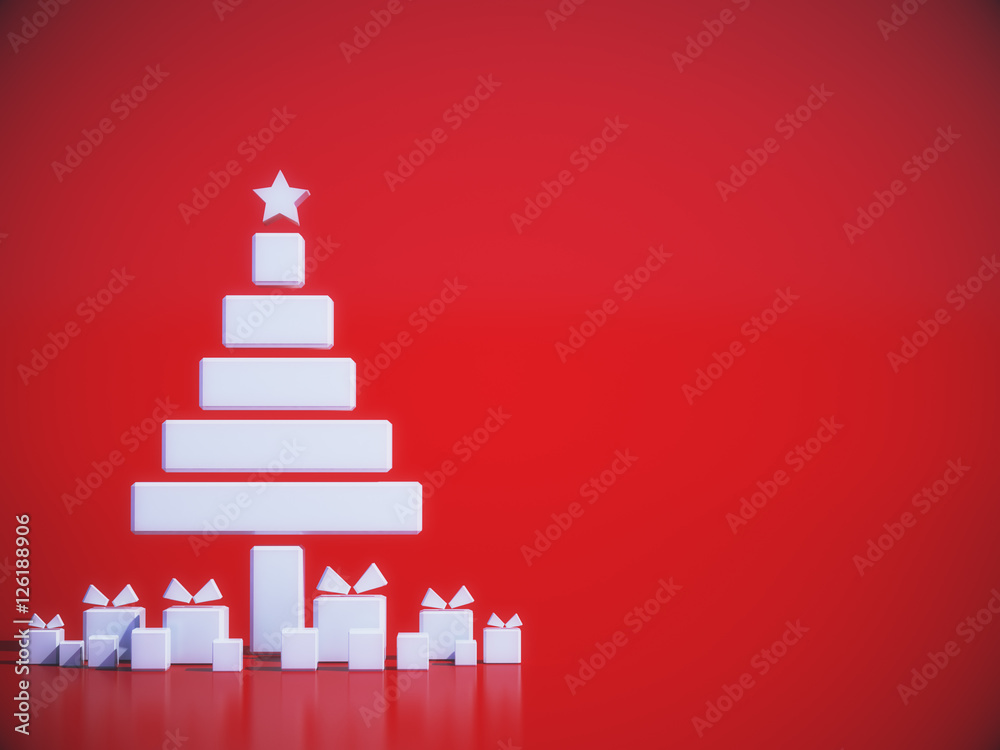 Minimal Christmas abstract background.3D rendering. Minimal Christmas abstract background.3D rendering.