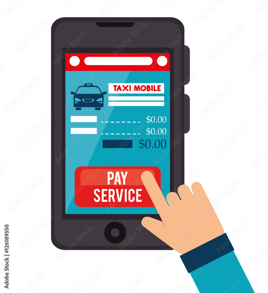 taxi service pay online app vector illustration eps 10 taxi service pay online app vector illustration eps 10