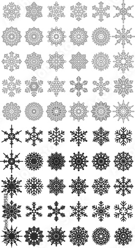 collection of Snowflake silhouette