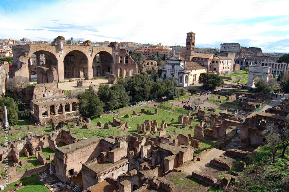 roman ruins wide of area