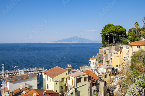View of Mount Vesuvius from Sorrento Italy © chiyacat