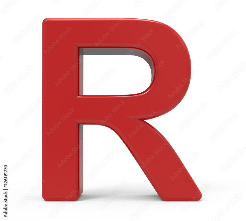 3d red letter R 3d red letter R