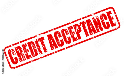 CREDIT ACCEPTANCE red stamp text