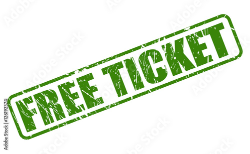FREE TICKET green stamp text