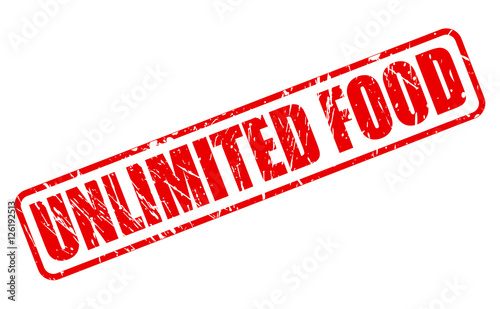 UNLIMITED FOOD red stamp text