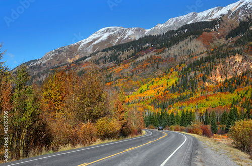 Route 12 back road through Kebler pass in Colorado 