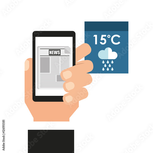 weather app technology icon vector illustration design