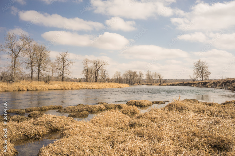Cool Autumn Bow River Landscape Cool Autumn Bow River Landscape