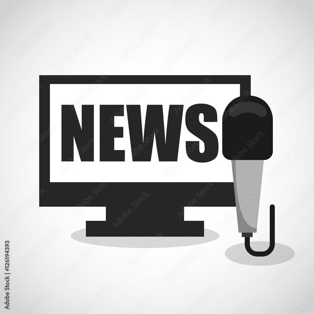 breaking news concept icon vector illustration design